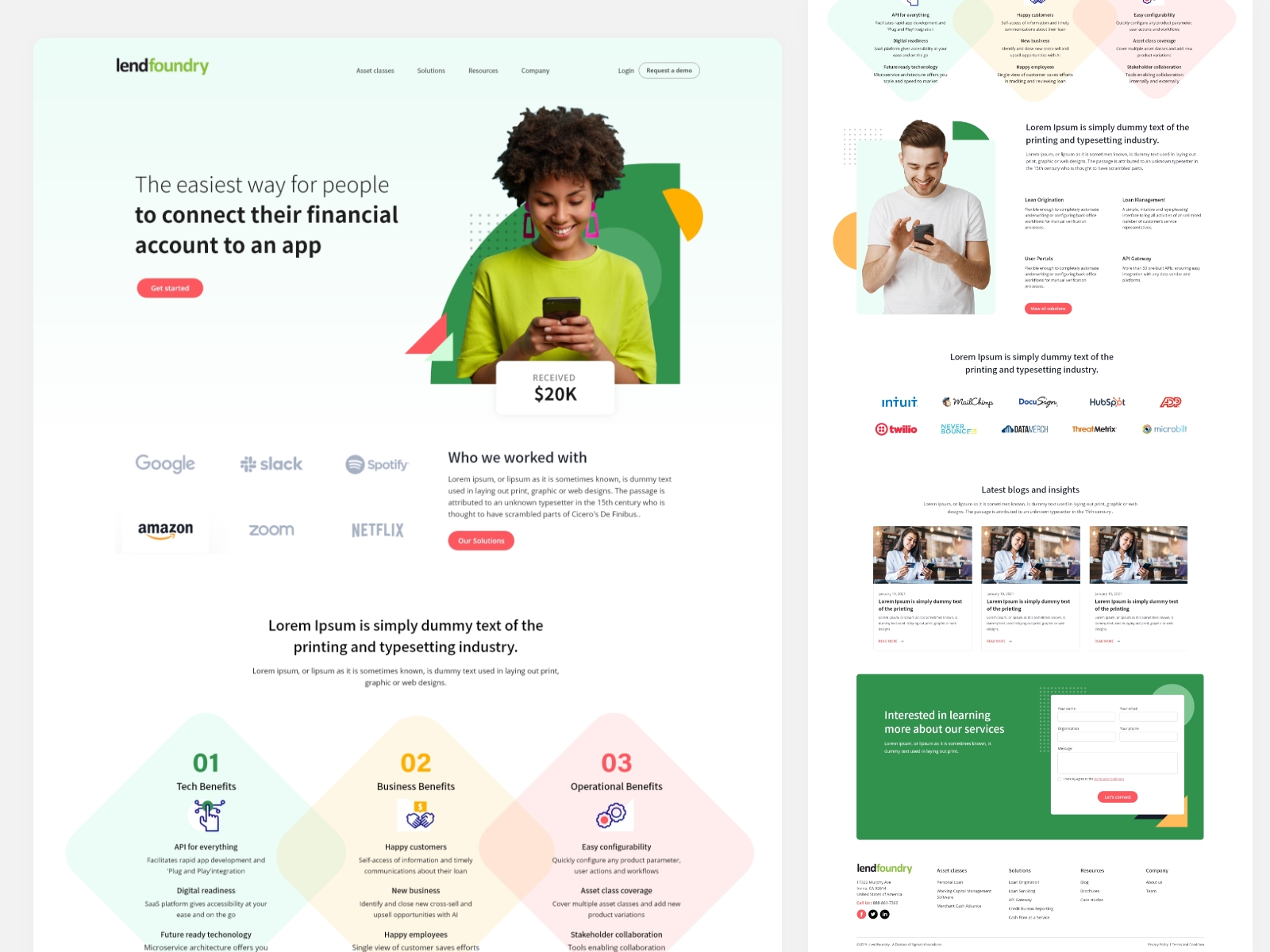 Portfolio - Lend Foundry Layout